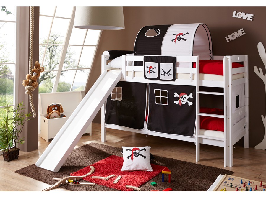 Etagenbett Lupo Ii Weiss : Ticaa lupo g etagenbett weiß aus massiv buche zum toppreis