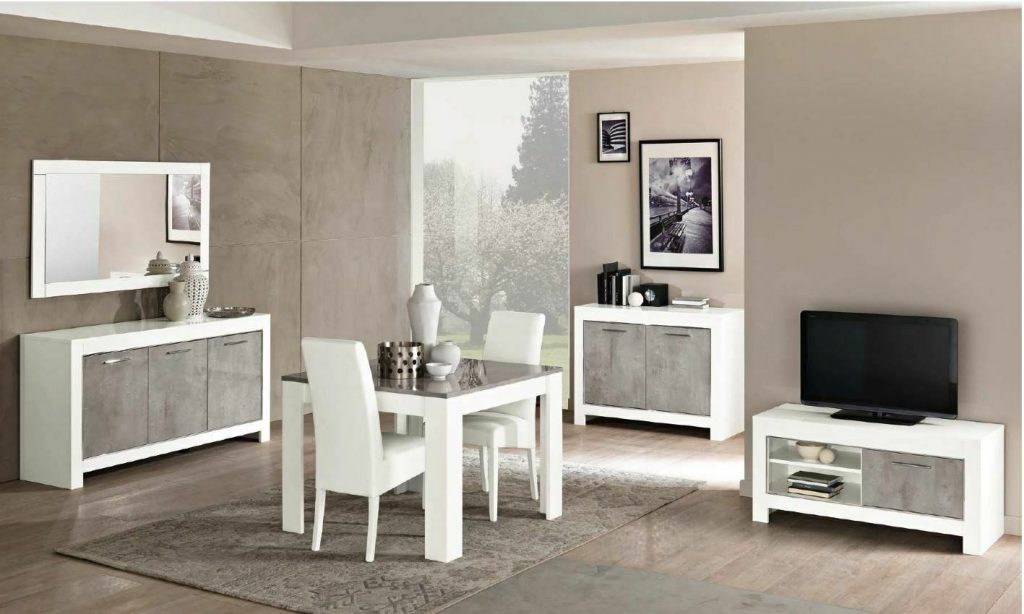 9 Teiliges Wohnzimmermöbel,Esszimmermöbel, Italienische Möbel Weiß