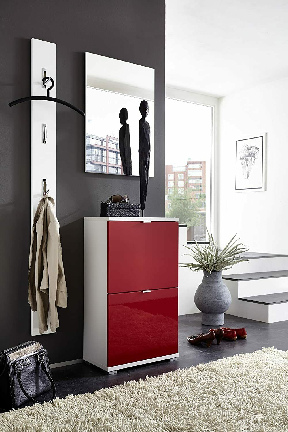 Rahmenloser Spiegel in Weiß – Möbel 29